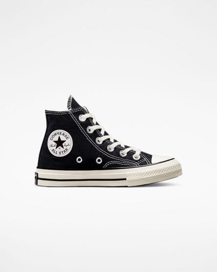 Dívčí Boty Vysoké Converse Chuck 70 Vintage Platene Černé | CZ CTYU43